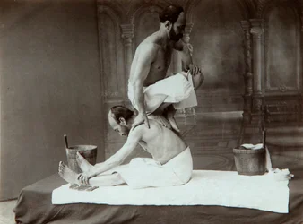 Das orientalische Bad. Massage, 1880er Jahre