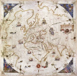 Portolan-Karte der Welt, 1519
