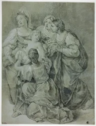 Gruppe von vier Frauen und Kind