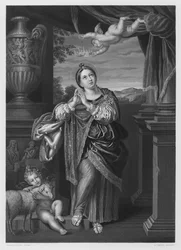 St. Agnes, aus dem Bild in der Königlichen Sammlung