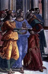 Zuschauer, aus der Jungfrau Maria im Tempel (Detail)