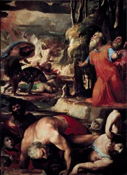 Die Bestrafung Korachs (Kore), Datans (Datan, Nathan) und Abirams (Aboron) (Die Bestrafung durch himmlisches Feuer, Episode aus dem Aufstand der Leviten gegen Moses und die Autorität des Gesetzes)