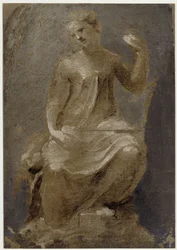 Thronende weibliche Figur (Amor Patriae)