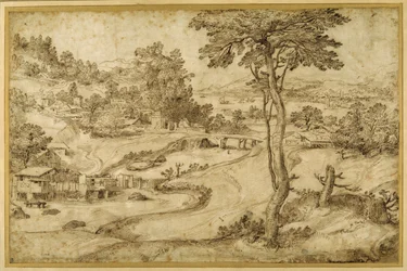 Landschaft mit einem gewundenen Fluss