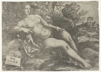 Liegende Venus in Landschaft