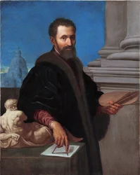 Porträt von Michelangelo Buonarroti - Galleria Enrico Lumina, Bergamo