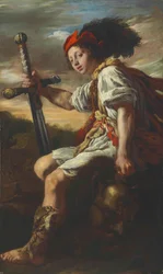 David mit dem Haupt des Goliath