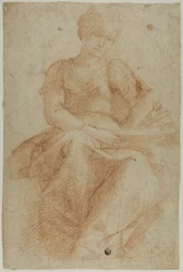 Sitzende Frau mit Buch