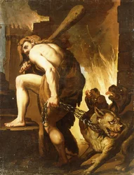 Herkules zieht Cerberus aus der Hölle