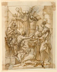 Salome erhält den Kopf von Johannes dem Täufer