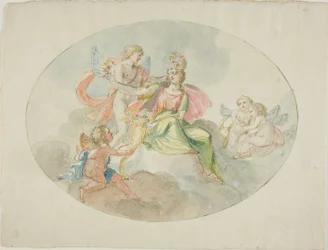 Allegorie des Überflusses (Skizze für ein Deckenbild)