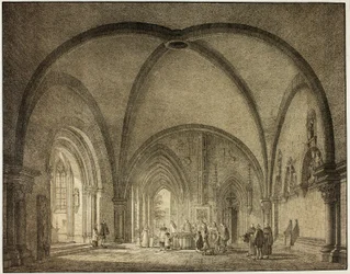 Taufhalle und Kreuzgänge im Dom zu Mainz, aus Sammlung denkwürdiger mittelalterlicher Gebäude in Deutschland