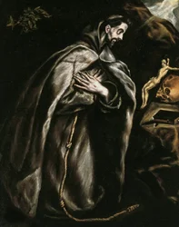 Der heilige Franziskus beim Beten, ca. 1595