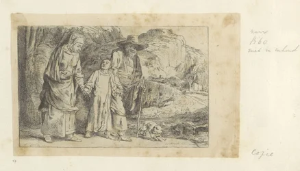 Christus keert terug uit de Tempel met Jozef en Maria