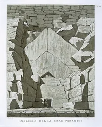Eingang zur Pyramide, gestochen von Rossi