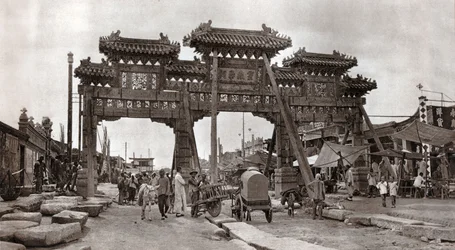 Eine Straße in der Altstadt von Peking