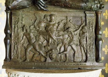 Puttenbacchanal, Flachrelief am Sockel von „Judith und Holofernes“, Sala dei Gigli, 1460