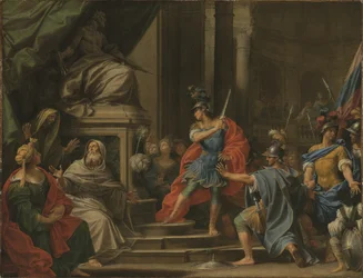 Alexander durchtrennt den Gordischen Knoten