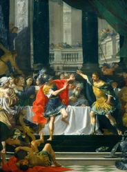 Alexander der Große wird von seinem Vater bedroht, wahrscheinlich 1700-1705
