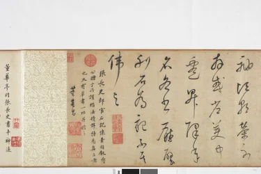 Freihandkopie von Zhang Xus Schrift des Steinrekords