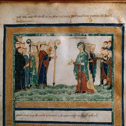 Mathilde von Toskana aus: Vita Mathildis di Donizone di Canossa, zwischen 1111 und 1115