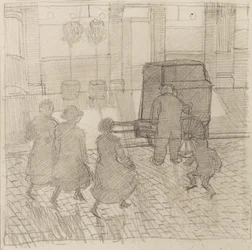 Leierkastenmann, ca. 1914
