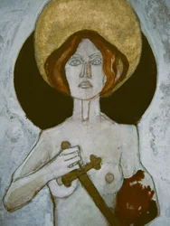 Krieger mit goldenem Heiligenschein