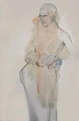 Gelassene weibliche Figur