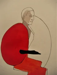 Frau in Rot