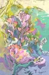 Abstrakte Pastellblumen