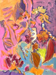 Lebendige abstrakte Blumen