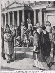 St. Gregor und die englischen Sklaven, Illustration aus 