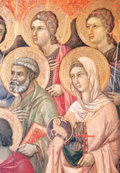 Maestà des Duccio-Altars in der Kathedrale von Siena (Detail)