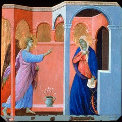 Tafel aus dem Maestà-Altar: Die Verkündigung