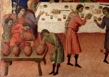 Die Hochzeit zu Kana. Detail, Rückseite des Altars