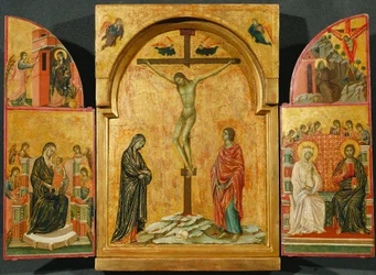Triptychon: Kreuzigung und andere Szenen