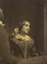 Aufmerksamkeit, aufmerksamer Blick links, schmerzhafte Aufmerksamkeit rechts, 1854-1856, gedruckt 1862
