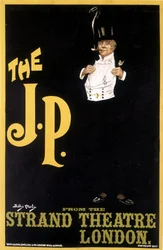 Der J.P.: Stilvoller Mann - Poster für das Strand Theatre London, von Durley Hardy