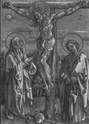 Christus am Kreuz mit der Jungfrau und Johannes dem Evangelisten, 1500-1550