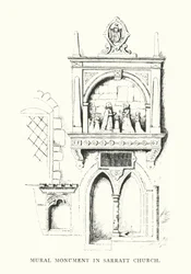 Wanddenkmal in der Sarratt Church