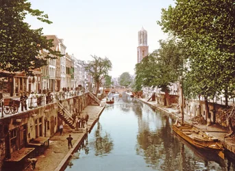 Blick auf den Oudegracht in Utrecht