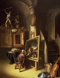 Ein Künstler in seinem Atelier, 1635