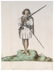 Zeichnung aus einem Album von Einheimischen aus Brasilien, Afrika, Persien und Ostindien