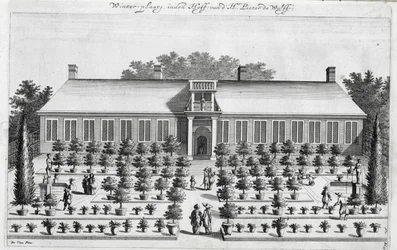 Holländischer Garten, aus De Nederlandze Hesperides von Jan Commelin, veröffentlicht 1676