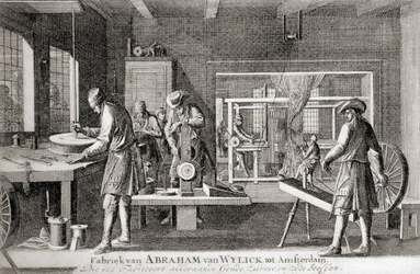 Fabrik von Abraham van Wylick, Amsterdamer Seidenindustrie, aus 