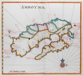 Karte von Amboyna, Insel im Indischen Ozean
