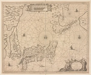 Karte von Japan, Nova et accurata Japoniae, Terrae Esonis ac Insularum adjacentium ex nivissima detectione descriptio