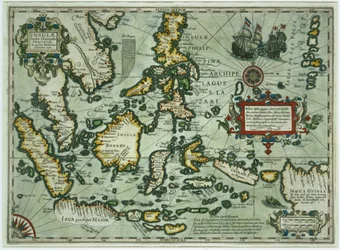 Karte der Ostindien, veröffentlicht 1635 in Amsterdam