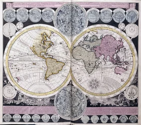 Weltkarte, ca. 1717