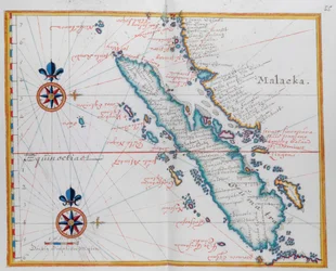 Karte von Malakka und Sumatra, Westindonesien, Teil der Sunda-Inseln